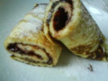 Schoko-Kirsch-Pfannkuchenröllchen - Rezept - Bild Nr. 4