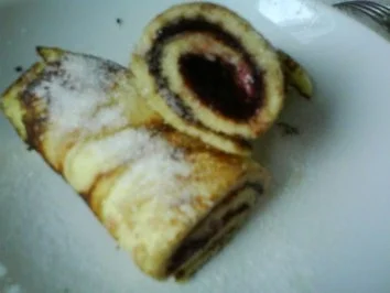 Schoko-Kirsch-Pfannkuchenröllchen - Rezept - Bild Nr. 5