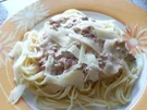 Rezept: Schnelle Spaghetti mit Specksoße Schnelle Spaghetti mit Specksoße - Rezept