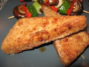 Backfeta mit Gemüse-Grillspießchen und Bärlauchdipp - Rezept - Bild Nr. 2