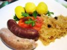 Sauerkraut mit Thüringer Blut- und Leberwürstchen ... - Rezept