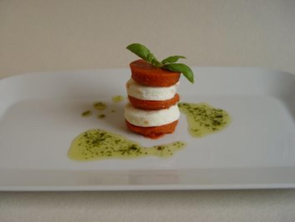 Tomate – Mozzarella mit Basilikumöl - Rezept - Bild Nr. 4