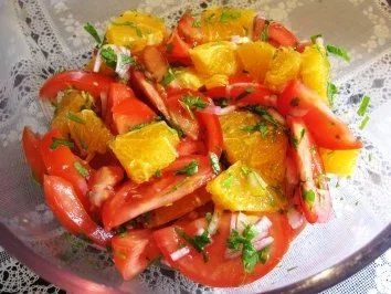 Tomaten-Orangen-Salat  ... - Rezept