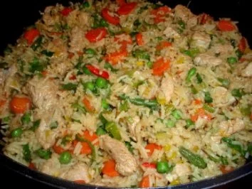 Rezept: Gebratener Gemüsereis Asiatisch angehaucht Gebratener Gemüsereis Asiatisch angehaucht - Rezept