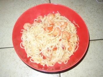 Rezept: Unsere chinesischen Nudeln mit Garnelen Unsere chinesischen Nudeln mit Garnelen - Rezept