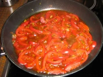 Lammsteaks mit Paprikagemüse an Bandnudeln - Rezept - Bild Nr. 5