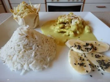 Rezept: Bananen Hühnchen "Fernost" Bananen Hühnchen "Fernost" - Rezept