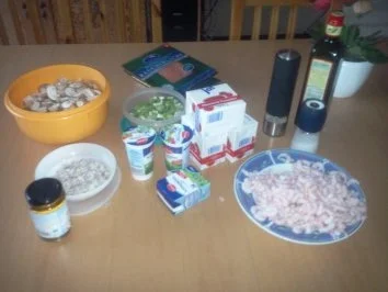 Rezept: Lachs-Champignon-Krabben-Sauce Bild Nr. 2 Lachs-Champignon-Krabben-Sauce - Rezept - Bild Nr. 2