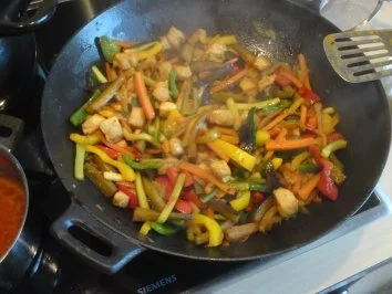 Leo´s Hähnchenbrust mit Gemüse & Reis - Rezept - Bild Nr. 4