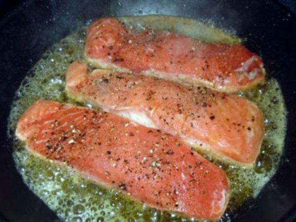 Wildlachsfilet mit Limettenrisotto und Limettenschaum