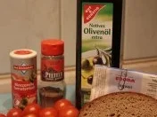 Tomaten-Garnelen-Teller mit Brotstreifen - Rezept - Bild Nr. 2