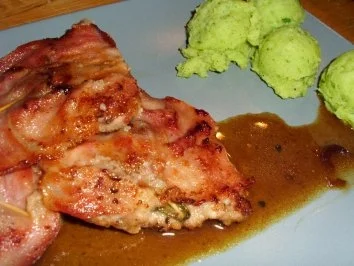 Rezept: Saltimbocca mit Bärlauchpüree Bild Nr. 6 Saltimbocca mit Bärlauchpüree - Rezept - Bild Nr. 6
