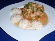 Tiefseegarnelen-Gemüsezauber mit Basmati-Reis - Rezept