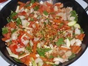 Rezept: Tiefseegarnelen-Gemüsezauber mit Basmati-Reis Bild Nr. 7 Tiefseegarnelen-Gemüsezauber mit Basmati-Reis - Rezept - Bild Nr. 7