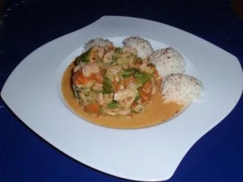 Rezept: Tiefseegarnelen-Gemüsezauber mit Basmati-Reis Bild Nr. 11 Tiefseegarnelen-Gemüsezauber mit Basmati-Reis - Rezept - Bild Nr. 11