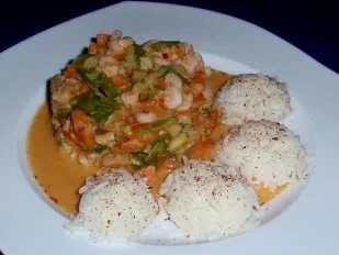 Rezept: Tiefseegarnelen-Gemüsezauber mit Basmati-Reis Bild Nr. 12 Tiefseegarnelen-Gemüsezauber mit Basmati-Reis - Rezept - Bild Nr. 12