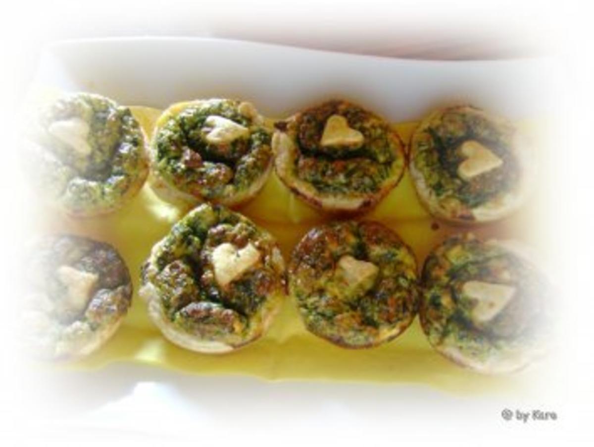 Snacks: Blätterteig Muffins mit Schafskäse und Spinat - Rezept - Bild Nr. 5
