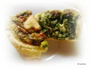 Snacks: Blätterteig Muffins mit Schafskäse und Spinat - Rezept