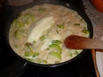 Rezept: Fl/Schwein: Gyrospfanne überbacken Bild Nr. 6 Fl/Schwein: Gyrospfanne überbacken - Rezept - Bild Nr. 6