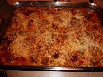 Rezept: Fl/Schwein: Gyrospfanne überbacken Bild Nr. 9 Fl/Schwein: Gyrospfanne überbacken - Rezept - Bild Nr. 9