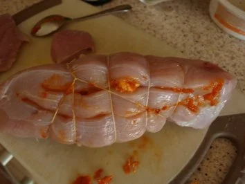 Gefüllter Putenbraten im Speckmäntelchen - Rezept - Bild Nr. 5