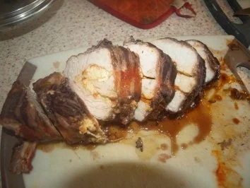 Gefüllter Putenbraten im Speckmäntelchen - Rezept - Bild Nr. 10