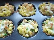 Nudelmuffins mit Fleischkäse - Rezept