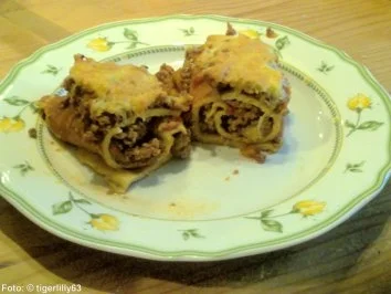 Rezept: Pfannkuchen à la bolognese Pfannkuchen à la bolognese - Rezept