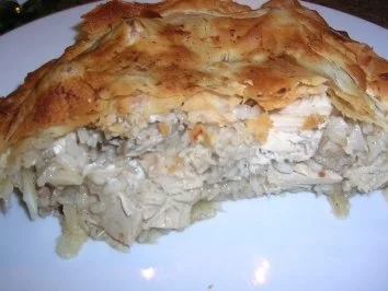 Rezept: Hühnerpastete im Yufka-Mantel (Suppenhuhnverwertung) Bild Nr. 2 Hühnerpastete im Yufka-Mantel (Suppenhuhnverwertung) - Rezept - Bild Nr. 2