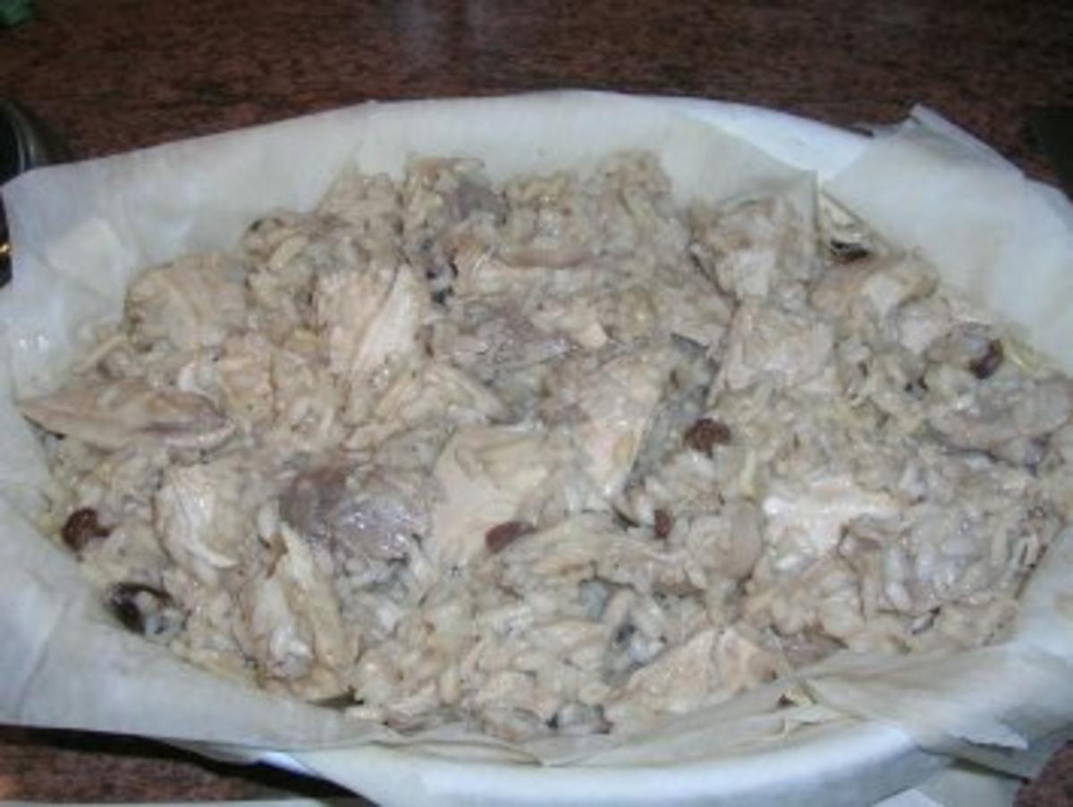 Hühnerpastete im Yufka-Mantel   (Suppenhuhnverwertung) - Rezept - Bild Nr. 7