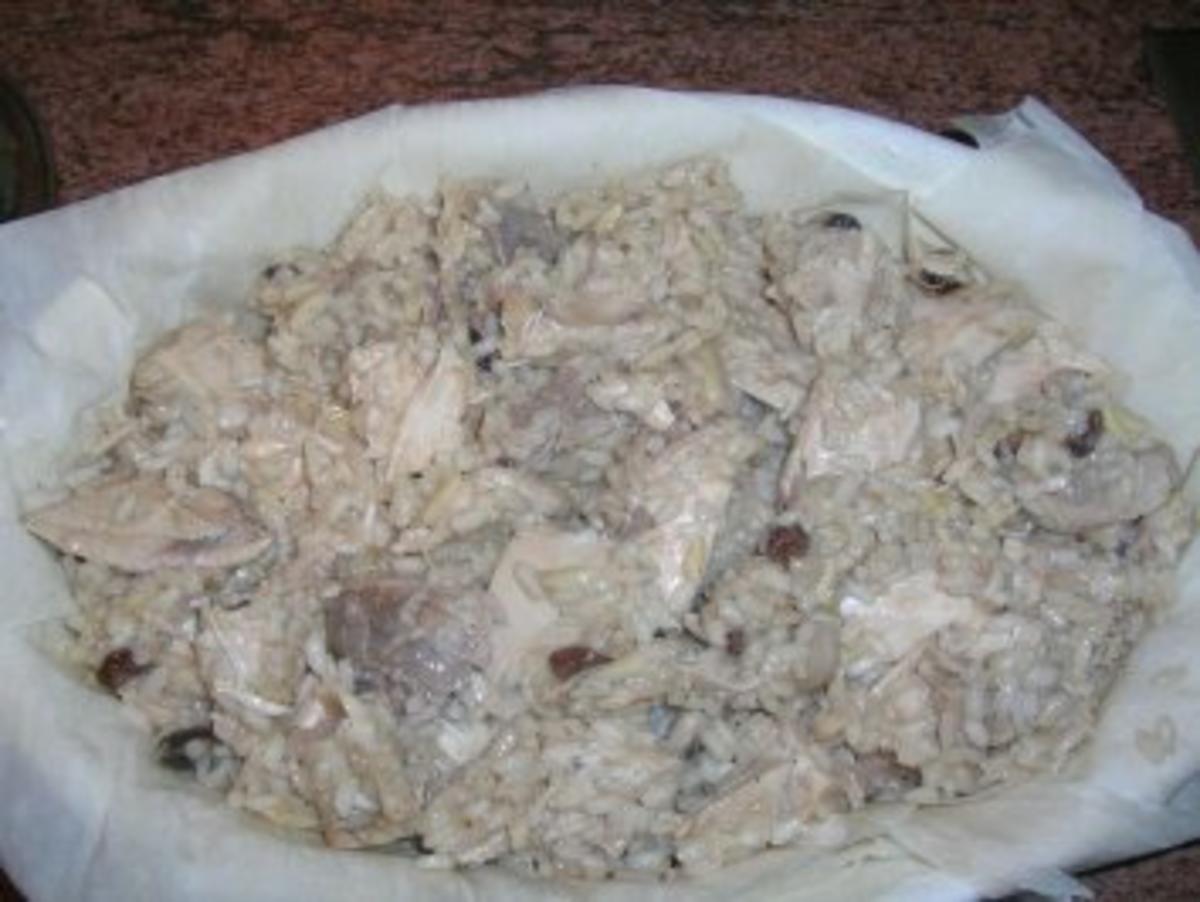 Hühnerpastete im Yufka-Mantel   (Suppenhuhnverwertung) - Rezept - Bild Nr. 8