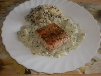Rezept: Gebratener Lachs zu Kohlrabi Gebratener Lachs zu Kohlrabi - Rezept