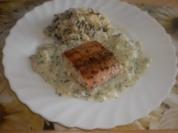 Gebratener Lachs zu Kohlrabi - Rezept