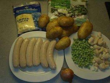 Rezept: Aufläufe: Bratwurstauflauf Bild Nr. 2 Aufläufe: Bratwurstauflauf - Rezept - Bild Nr. 2