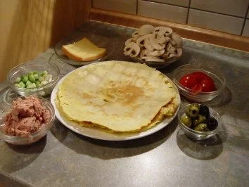 Mit Thunfisch gefüllter Pfannkuchen - Rezept - Bild Nr. 2