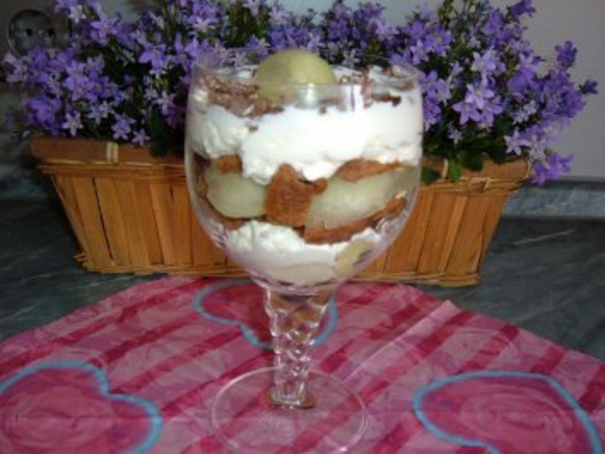 Dessert :Keks mit Schwips und Melone - Rezept - Bild Nr. 3