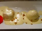 Weinbergpfirsich aus dem Ofen mit Amarettozabaglione - Rezept