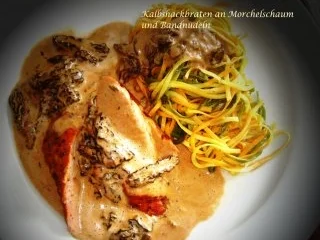 Kalbs-Hack-Braten mit Morchelschaum - Rezept