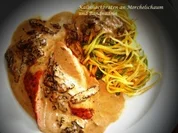 Kalbs-Hack-Braten mit Morchelschaum - Rezept