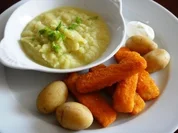 Seelachs-Stäbchen mit Fenchelpürrée  EURO 5,55 für 4 Pers. - Rezept