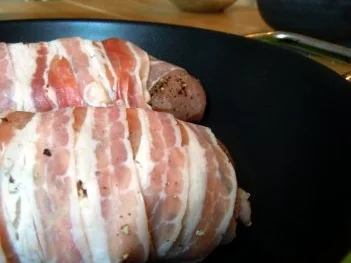 Gefüllte Hähnchenbrust auf Cranberry-Sauce mit Rosmarin-Kartöffelchen - Rezept - Bild Nr. 6