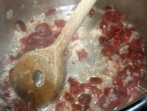 Gefüllte Hähnchenbrust auf Cranberry-Sauce mit Rosmarin-Kartöffelchen - Rezept - Bild Nr. 7
