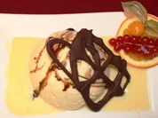 Mousse au Mandarin auf heißem Vanillespiegel - Rezept