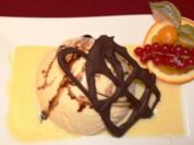 Mousse au Mandarin auf heißem Vanillespiegel - Rezept