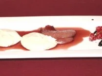 Rezept: Rotweinbirnen an Mascarpone-Creme Rotweinbirnen an Mascarpone-Creme - Rezept