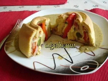 Rezept: Gefüllte Wickelknödel Gefüllte Wickelknödel - Rezept