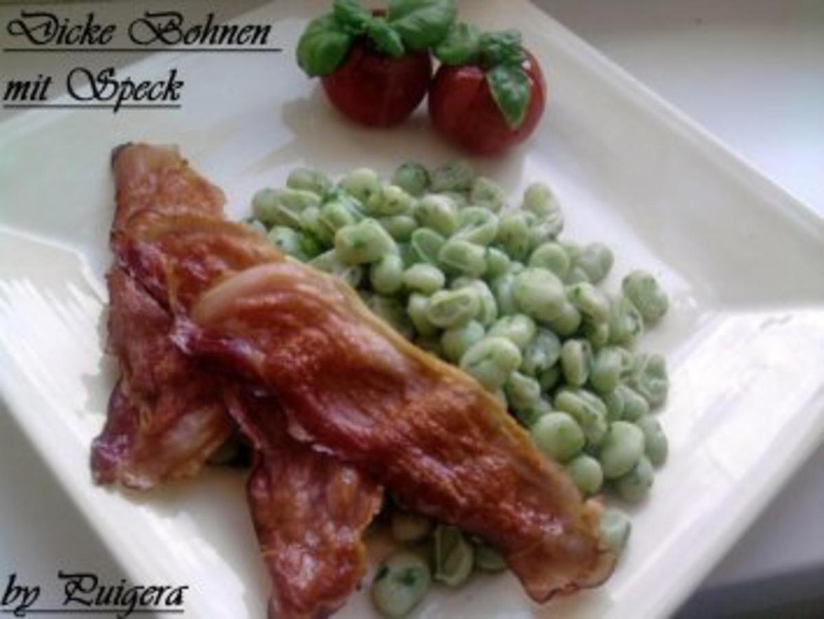 Bilder für Dicke Bohnen mit Speck - Rezept