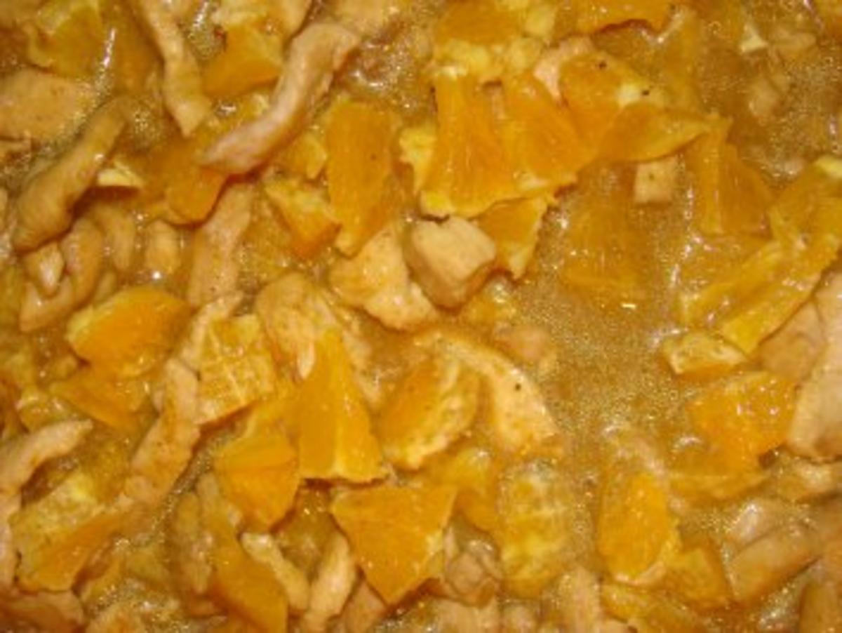 Geflügel : -Brustfiletgeschnetzeltes in Curry-Orangensauce - Rezept - Bild Nr. 2