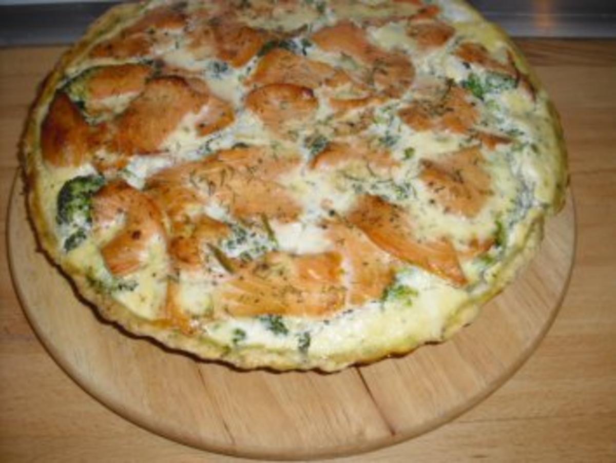 Bilder für Lachs Broccoli Quiche - Rezept