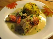 Hummer à la Creme mit Gemüsereis - Rezept